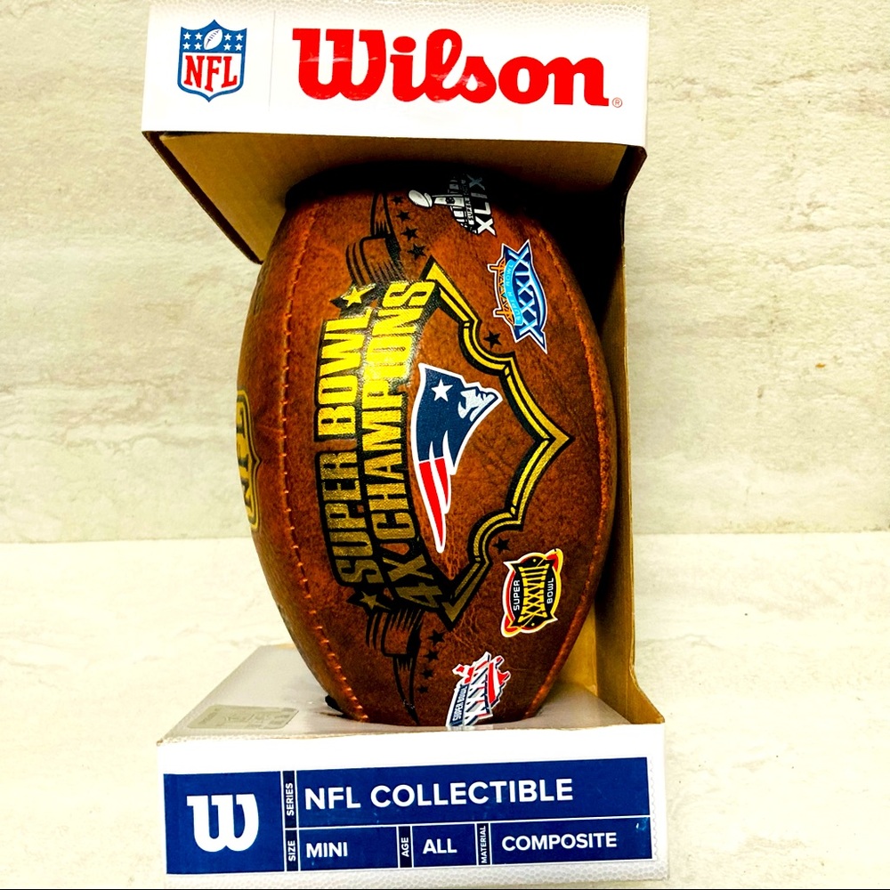 Rare Model NFL Patriots Collectible Champion Mini Football